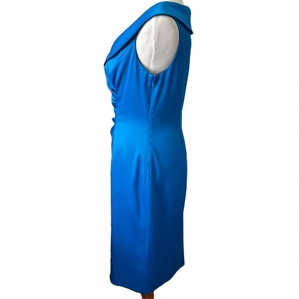 Jones New York Blue Sleeveless Sheath Dress Size 8